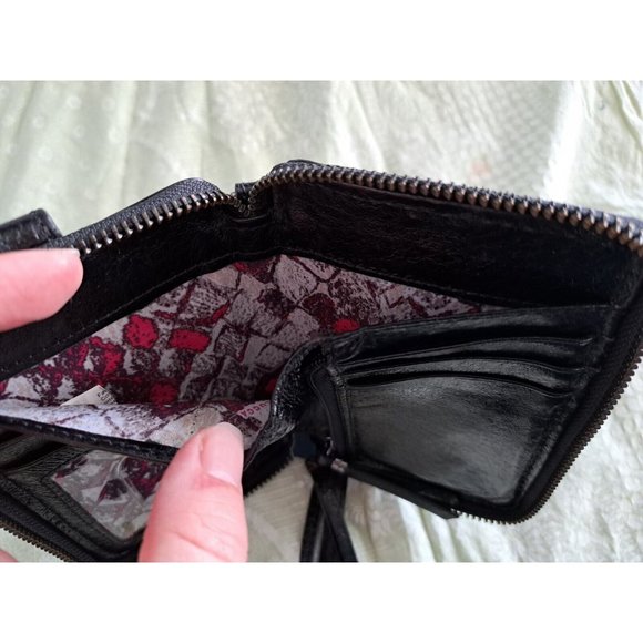 ELLIOTT LUCCA Wristlet Smartphone Case Mini Clutch Wallet Leather Basket Weave - Picture 10 of 10